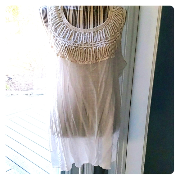 Spense Tops - High/low lace tank